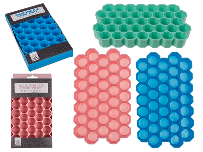 Silicone ice cube tray, Octagon,