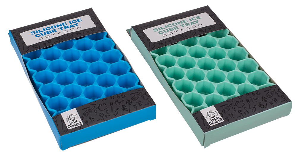 Silicone ice cube tray, Octagon,