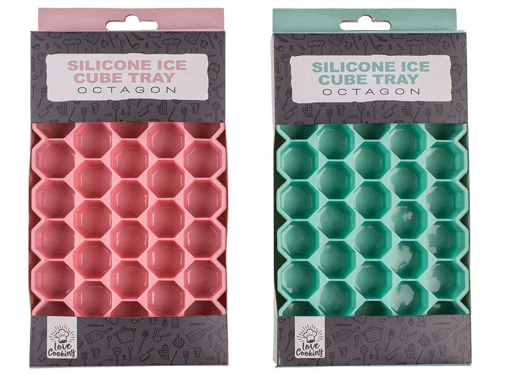 Silicone ice cube tray, Octagon,