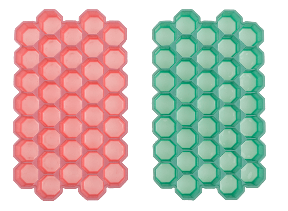 Silicone ice cube tray, Octagon,