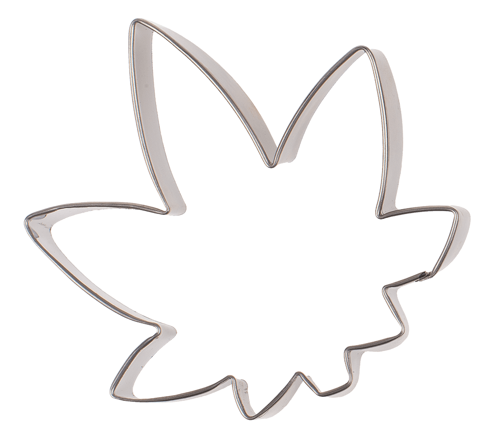 Metal cookie mould, Cannabis,