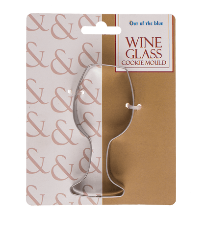 Metal cookie mould, beer jar & wine glass,