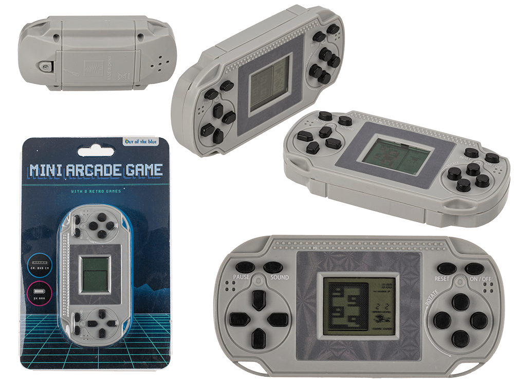 Mini arcade game, Retro, with 8 games