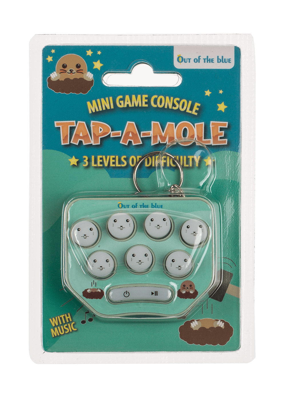 Mini game console with keychain,