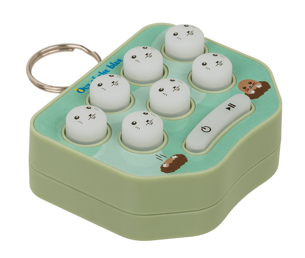 Mini game console with keychain,