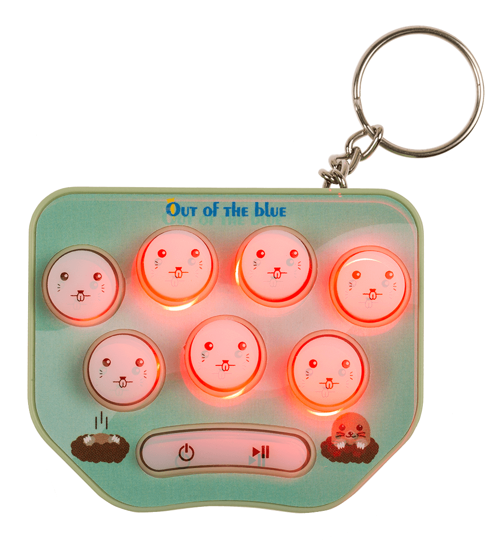 Mini game console with keychain,