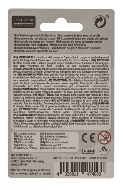 Mini game console with keychain,