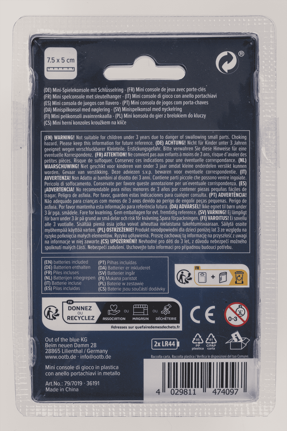 Mini game console with keychain,