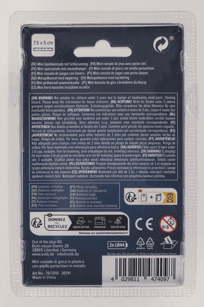 Mini game console with keychain,