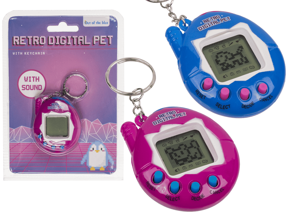 Mini game console with keychain,