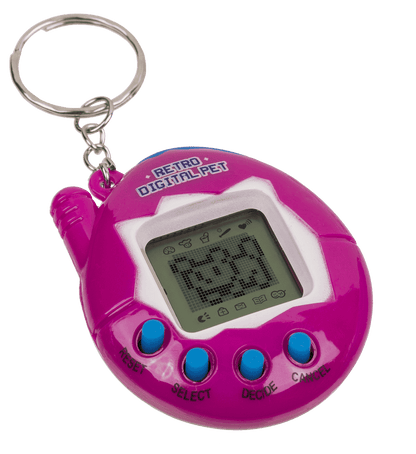 Mini game console with keychain,