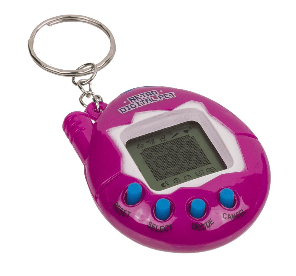 Mini game console with keychain,