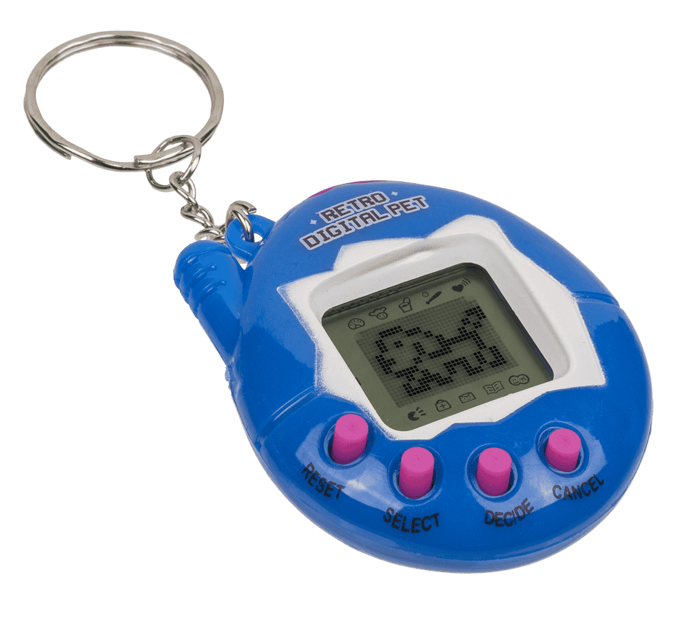 Mini game console with keychain,