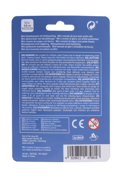 Mini game console with keychain,