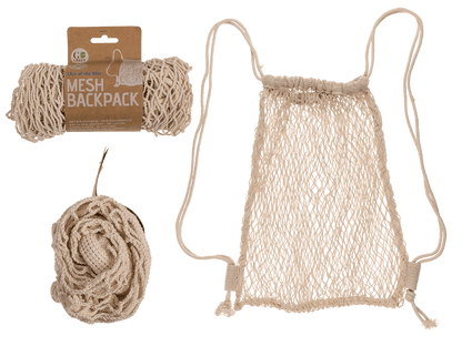 Natural coloured rope-backpack, ca. 34 x 42 cm,