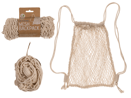 Natural coloured rope-backpack, ca. 34 x 42 cm,