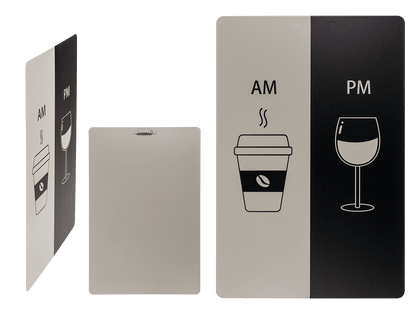 Metal board, AM - PM,