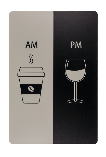 Metal board, AM - PM,