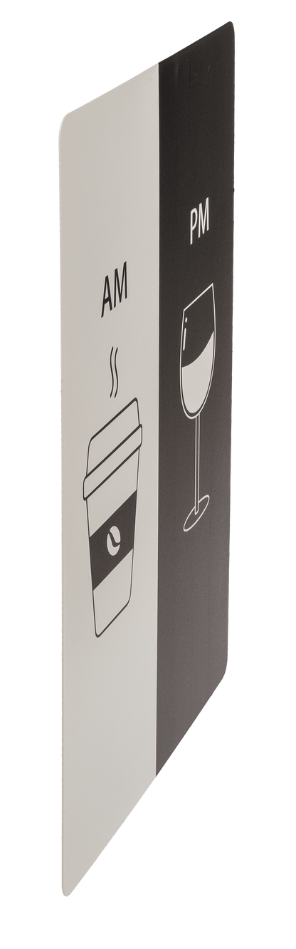 Metal board, AM - PM,