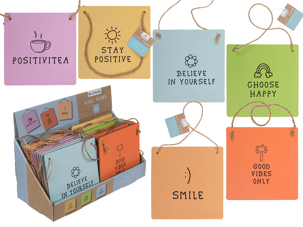 Cardboard wall sign, Pastel, ca. 18 x 18 cm,