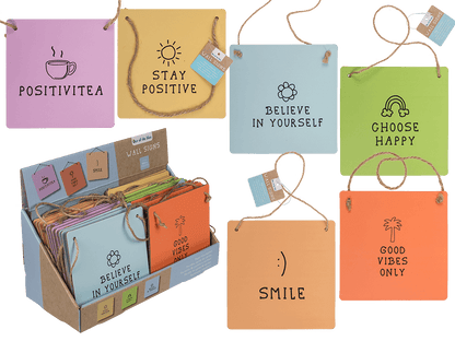 Cardboard wall sign, Pastel, ca. 18 x 18 cm,