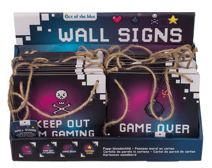 Cardboard wall sign, Gaming, ca. 18 x 18 cm,