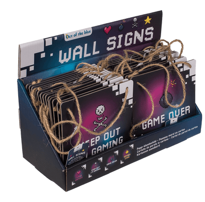 Cardboard wall sign, Gaming, ca. 18 x 18 cm,