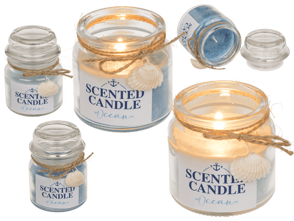 Scented candle in glass, Ocean,