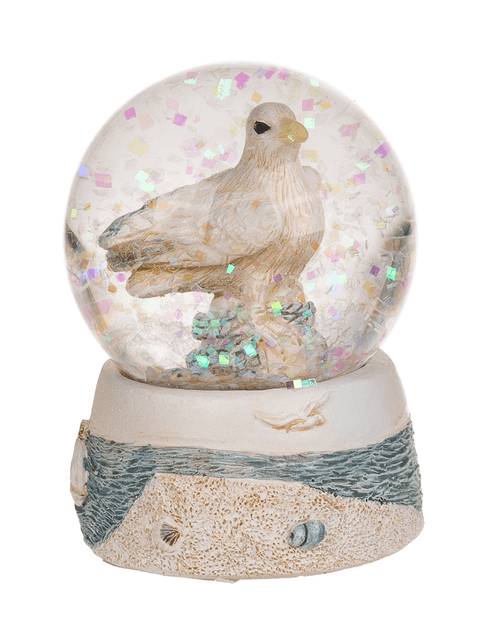 Polyresin glitter ball, maritime,