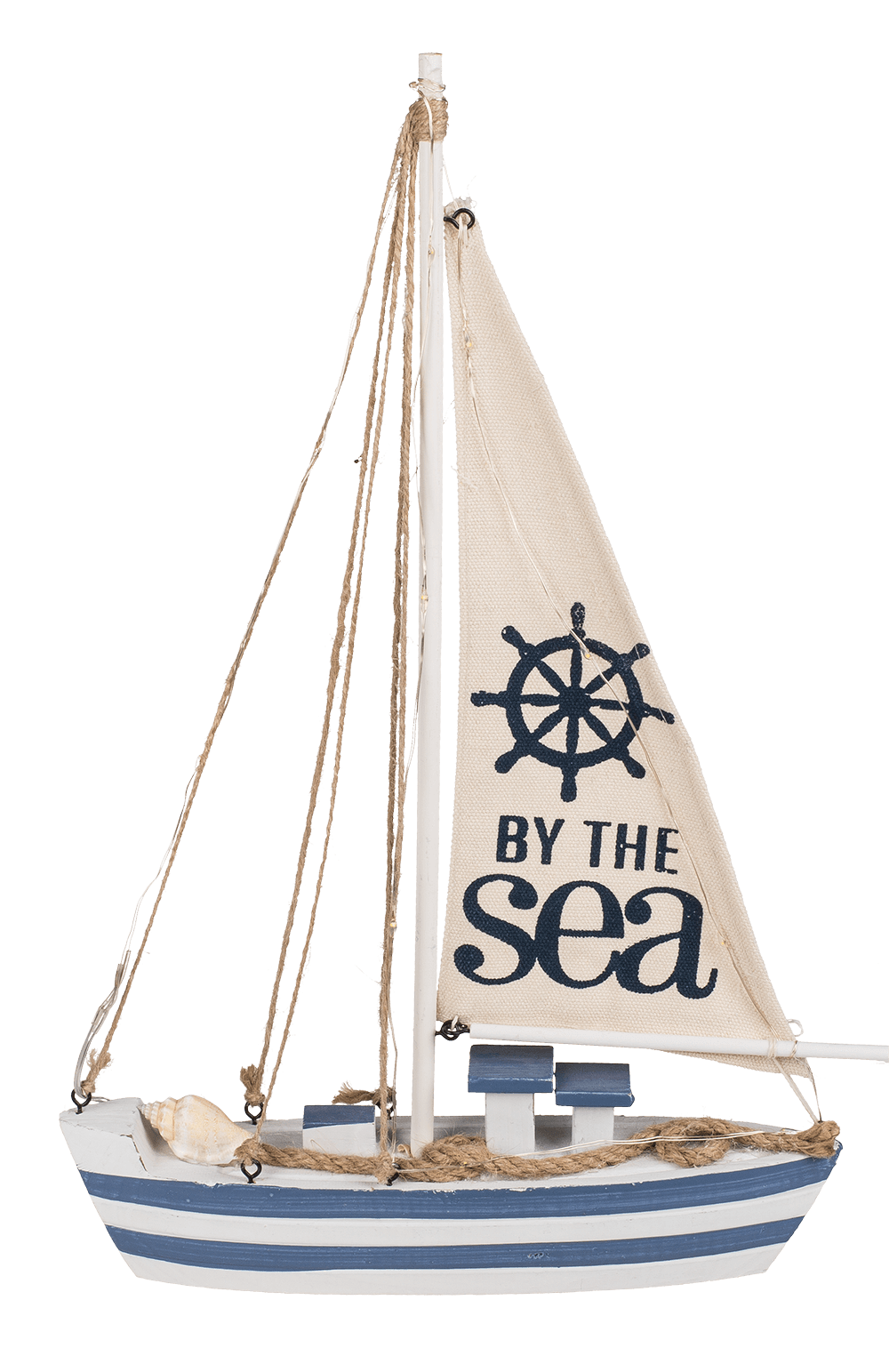Wooden sailing boat with 11 LED,