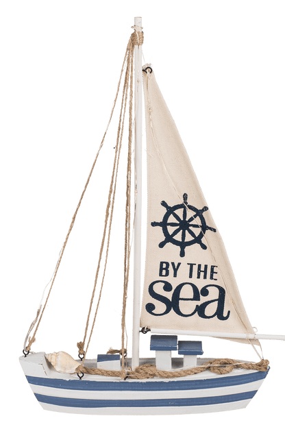 Wooden sailing boat with 11 LED,