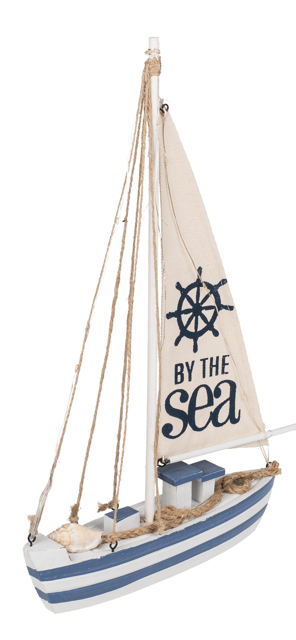 Wooden sailing boat with 11 LED,