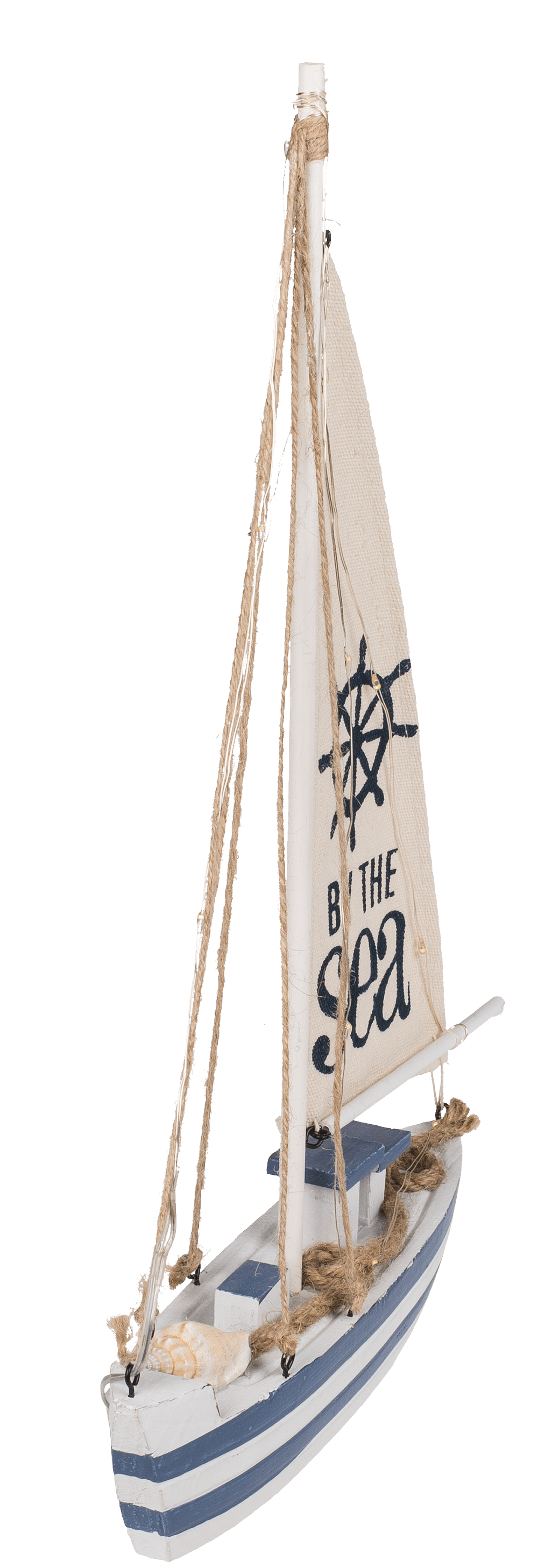 Wooden sailing boat with 11 LED,