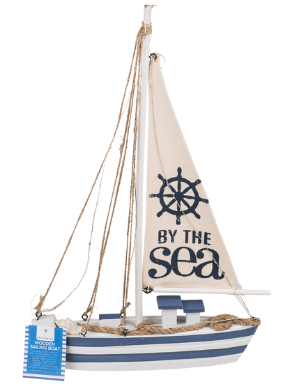 Wooden sailing boat with 11 LED,