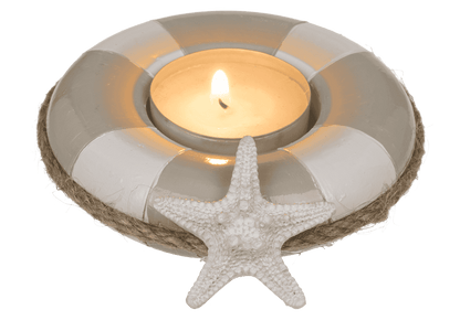 Tea light holder, Floating ring with sea star,