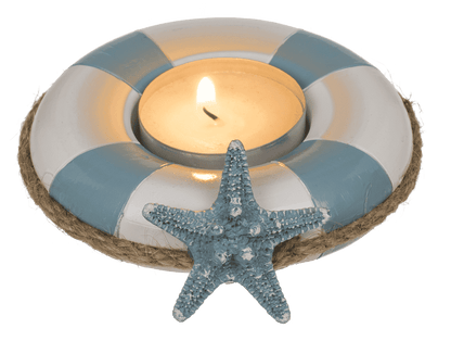 Tea light holder, Floating ring with sea star,
