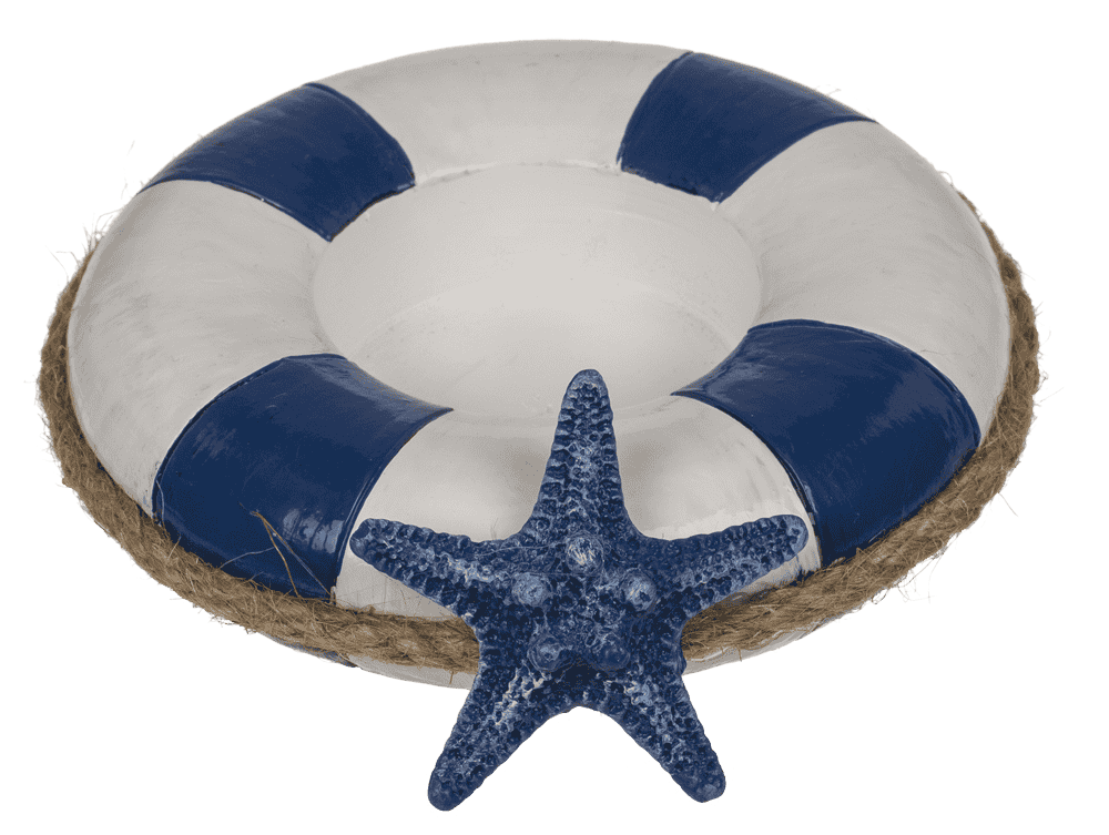 Tea light holder, Floating ring with sea star,