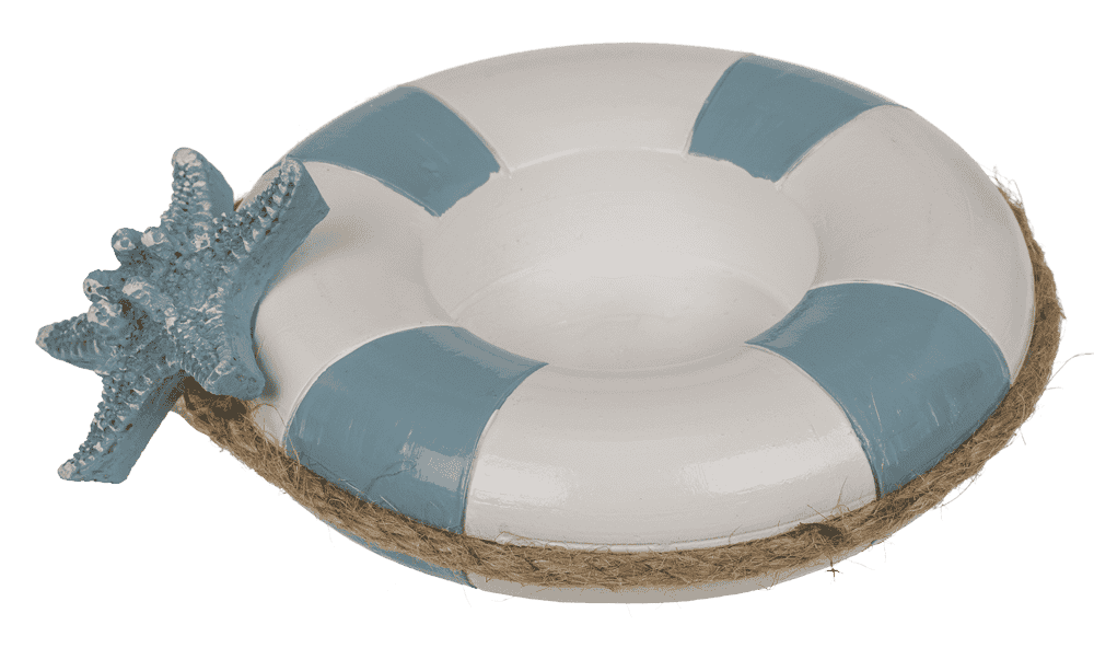 Tea light holder, Floating ring with sea star,