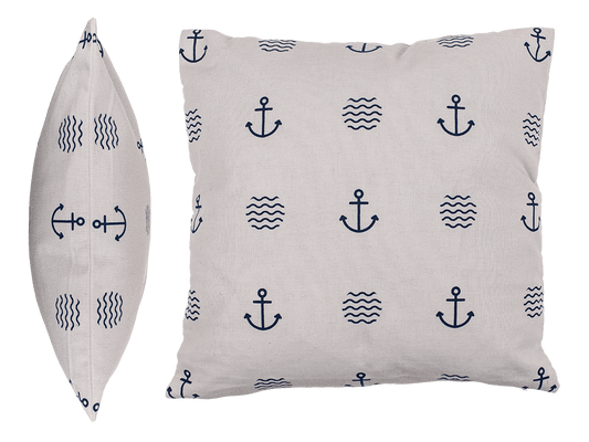 White decoration cushion, Modern Maritime,
