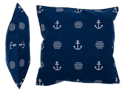 Blue colored decoration cushion, Modern Maritime,