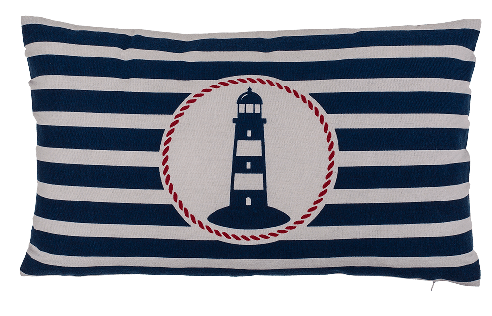 Decoration cushion with lighthouse, Traditional