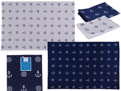 Kitchen towel. Modern Maritime, ca. 40 x 60 cm.