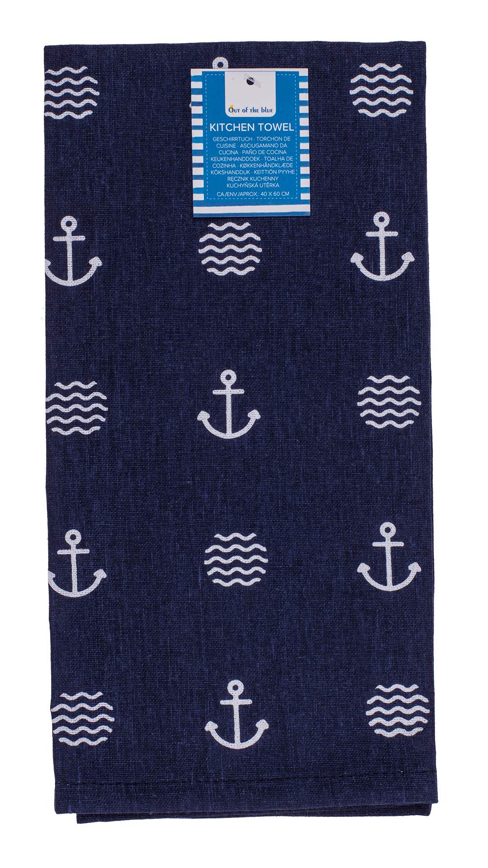 Kitchen towel. Modern Maritime, ca. 40 x 60 cm.