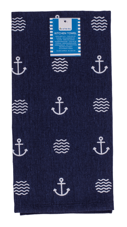 Kitchen towel. Modern Maritime, ca. 40 x 60 cm.