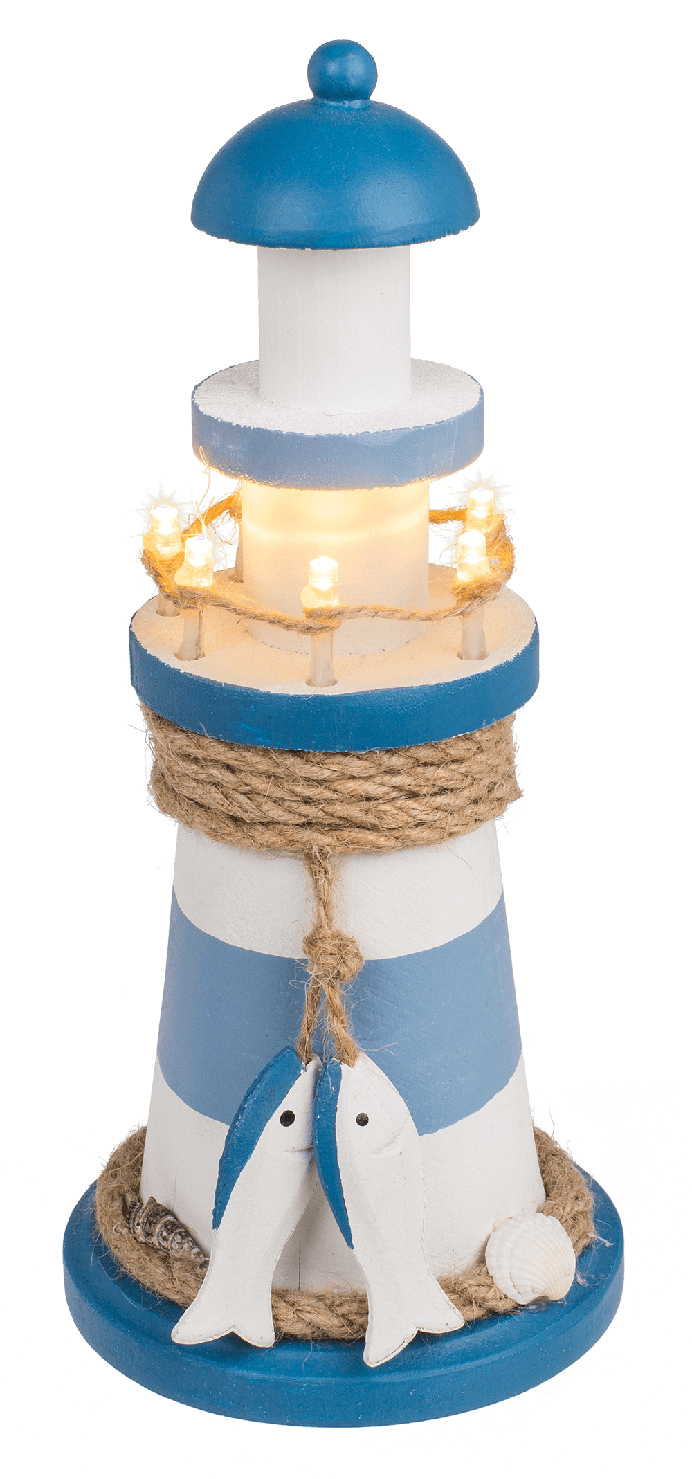 Wooden lighthouse with LED,