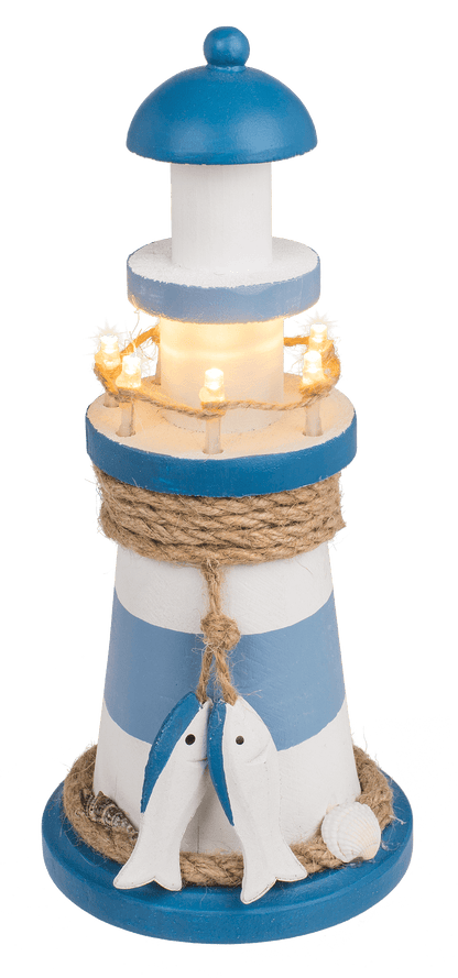 Wooden lighthouse with LED,