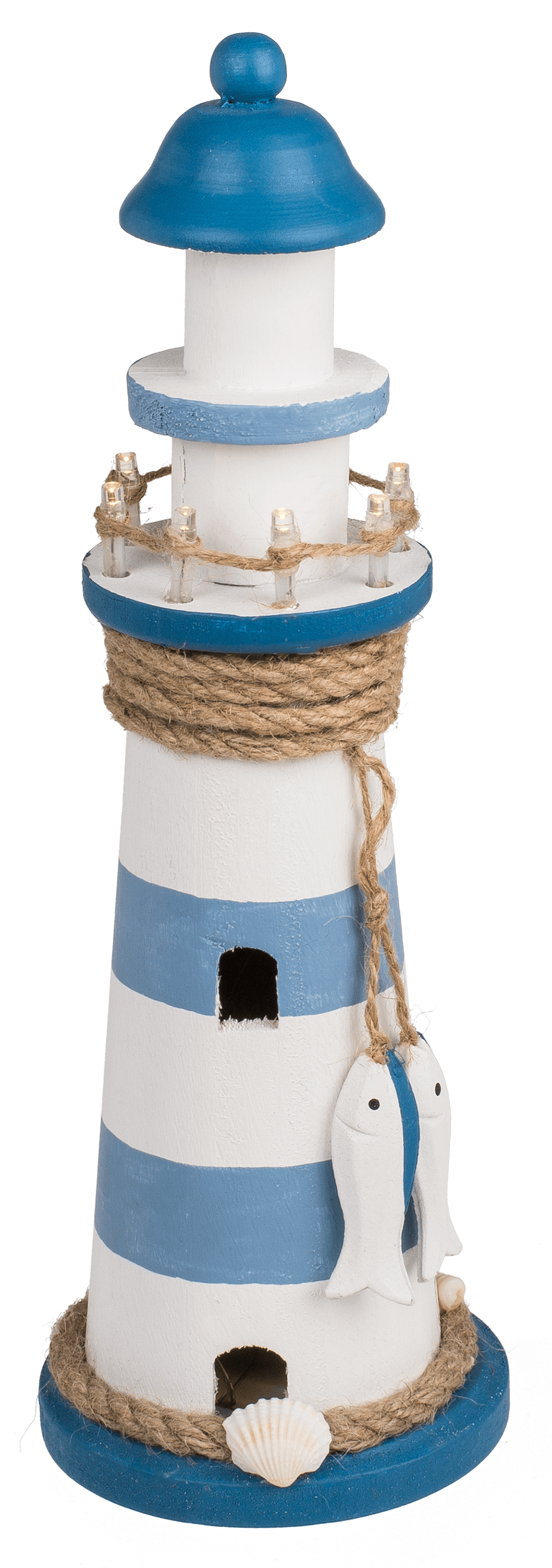Wooden lighthouse with LED,