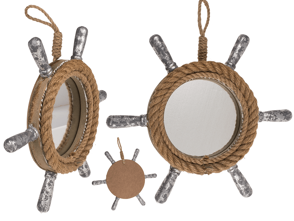 Wooden Rudder with mirror,