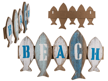 Wooden sign with fisch, Beach,