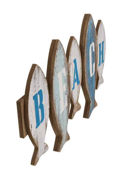 Wooden sign with fisch, Beach,
